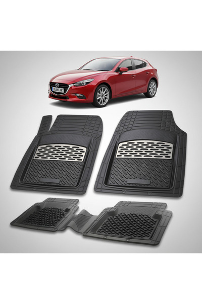 TEAMCAR Πατάκια δαπέδου συμβατά με Mazda 3 III 2013-2019 |   Ασήμι