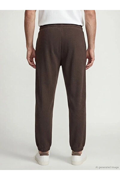 LC Waikiki Καφέ Ανδρικό Φούτερ Τύπου Standard Fit