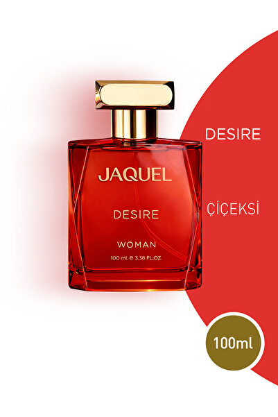 JAQUEL Desire Kadın Parfüm 100ml, Çiçeksi, Bergamot, Sümbülteber, Sedir Ağacı
