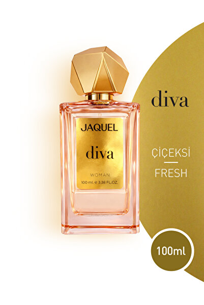 Diva Kadın Parfüm 100ml, Çiçeksi, Mavi Sümbül, Şeftali Çiçeği, Kuşburnu, İris, Mandalina, Adaçayı