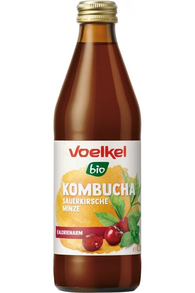 Voelkel Био комбуча напитка с череши и мента, 330мл