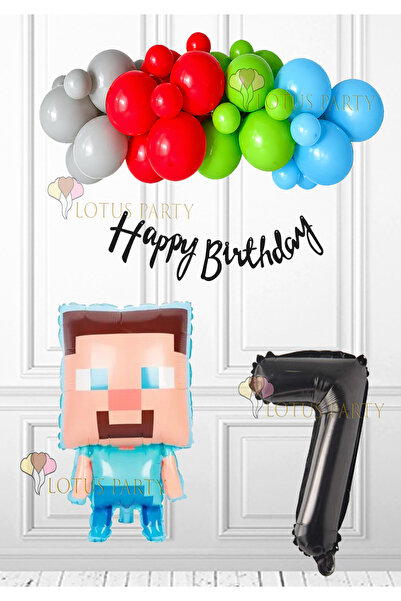 LOTUS PARTY Minecraft set za žurku - Minecraft balon od folije - Balon sa bro...