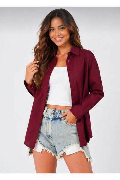 By Kuzey Aras Women's Poplin Shirt