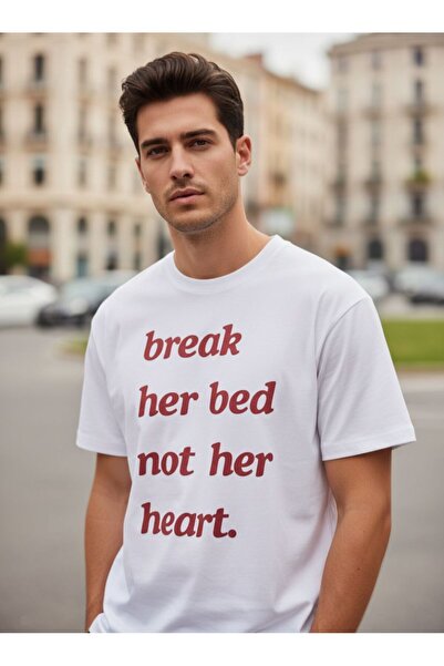 ciel moda تيشيرت كبير الحجم مطبوع عليه break her bed
