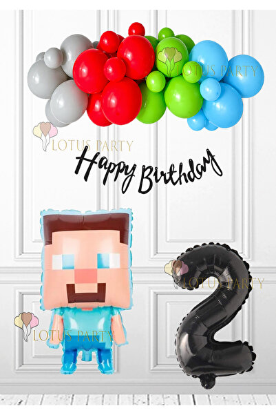 LOTUS PARTY Minecraft set za žurku - Minecraft balon od folije - Balon sa bro...