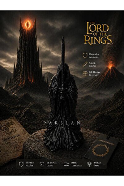 PARSLAN Nazgul Yüzüklerin Efendisi - Lotr Lord Of The Rings Nazgul Heykel Fig...