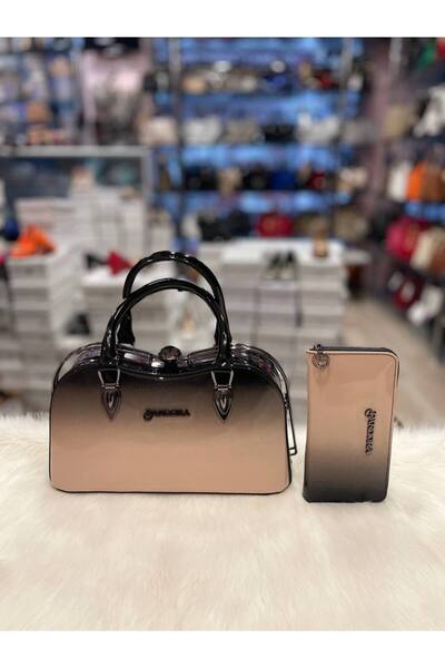 Pandora Bags Women's Beige Patent Leather Bag Wallet Set Stylish Combination ...