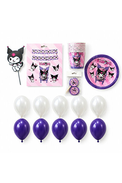 LİYA3D Black Beauty Birthday Party Set – Banner, Plate, Cup, Toothpick Orname...
