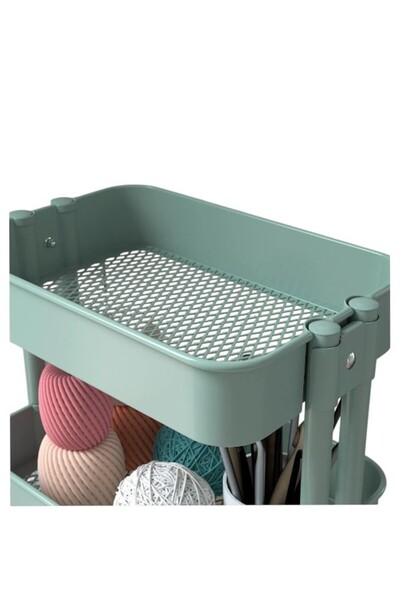IKEA RÅSKOG servis arabası açık turkuaz rengi ( 35x45x77 cm )