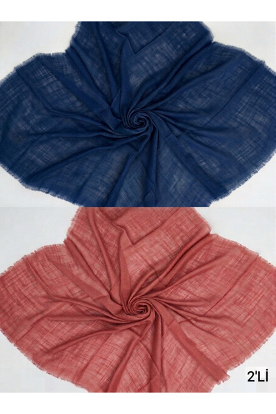 ÖZENSE 2'li Flamlı Pamuklu 4 Mevsim Kullanılabilir 100x100 cm Mavi Leylak ve ...
