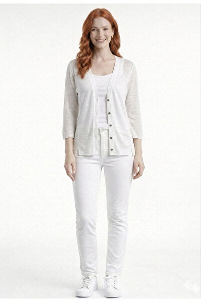 Neden Tekstil Γυναικεία πλεκτά είδη: Λεπτή ζακέτα με λαιμόκοψη V και κουμπιά