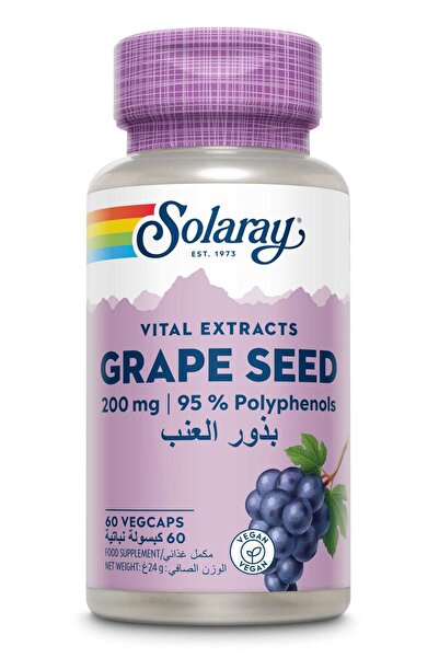 Solaray مستخلص بذور العنب 200 ملغ - 60 كبسولة