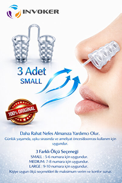 INVOKER Horlama Önleyici Nazal Dilatör Burun Içi Silikon Apne Aparatı Nostril...