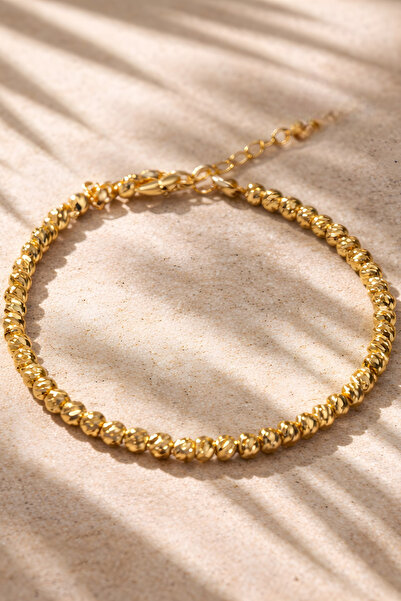 NBS Beautiful Naturel Stones سوار نسائي أنيق ورفيع من الذهب من دوريكا