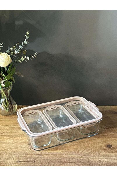 Empressco Şık Pembe Cam Kahvaltılık Seti, 4'lü, Modern ve Kullanışlı Tasarım
