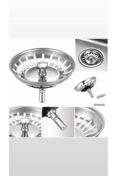 abnturk Paslanmaz Çelik Evye Mutfak Lavabo Gider Süzgeci Lavabo Tıpası