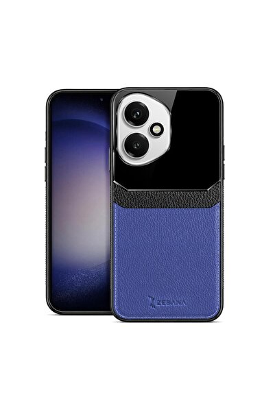 Zebana Honor 400 5G Uyumlu Kılıf Lens Deri Kılıf Lacivert