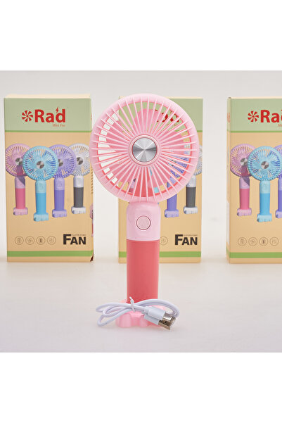 RAD MİNİFAN Turbo Üfleme 3 kademeli Işıklı El Ve Masa Fanı Taşınabilir Şarjlı...