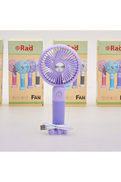 RAD MİNİFAN Turbo Üfleme 3 kademeli Işıklı El Ve Masa Fanı Taşınabilir Şarjlı...