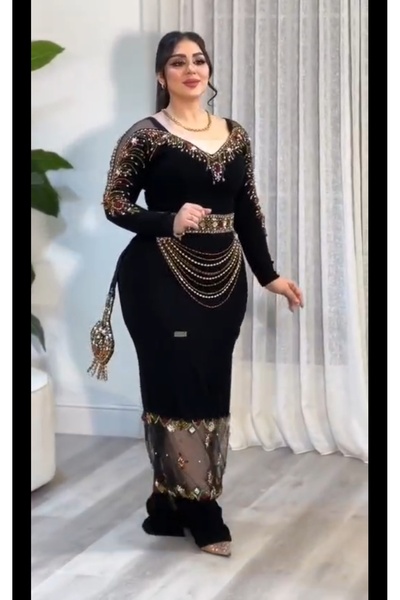 SERAFIN FASHION Black Evening Dress