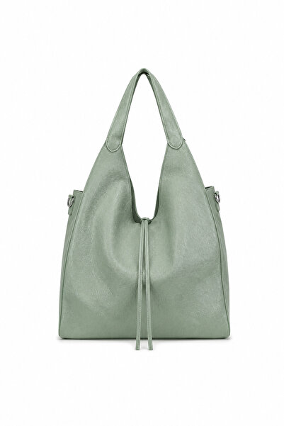 Andrea Massi Women's shopper bag with removable pouch and drawstring closure
