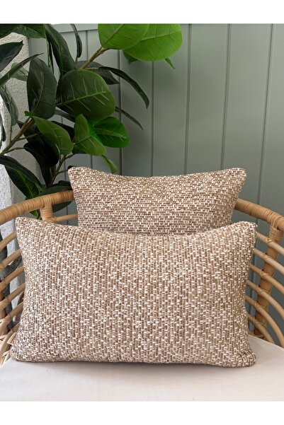 Decamor home Κάλυμμα μαξιλαριού Bohemian Knitted Brown 1 τεμάχιο