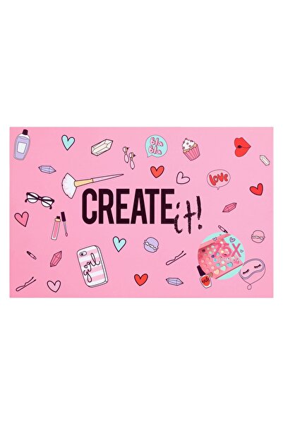 Create It Eyeshadow Palette, 75 Colors, For Kids, Pink
