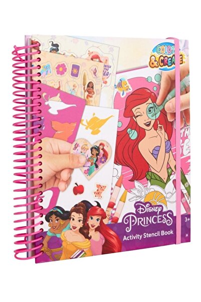 Create It Carte de colorat cu activitati, Disney Princess, Pentru copii, Roz