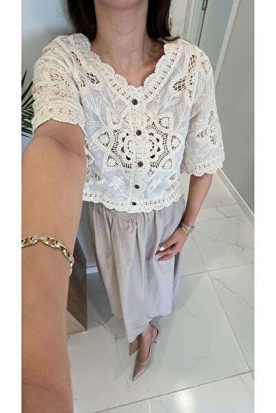 BİRCANÇİL Ζακέτα με λεπτομέρειες από πέτρα Pollesra