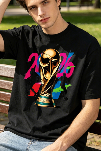 Fleck Casual Style T Shirts For Men 2026 World Cup Trophy Design Personalized...