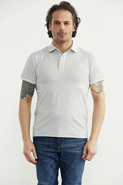 Sam Tricou cu guler polo și nasturi - Gri