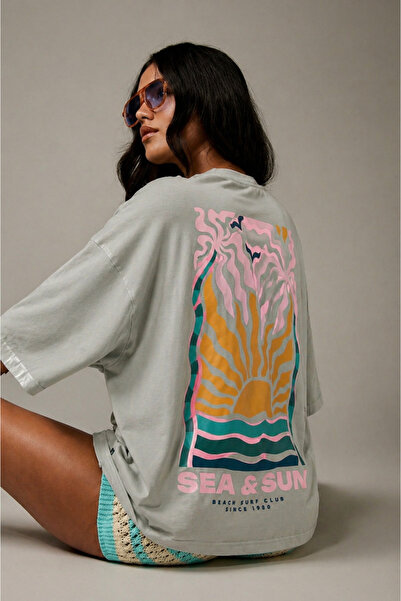 ZAVIXO Υπερμεγέθες μπλουζάκι με στάμπα, 100% βαμβάκι, άνετο και κομψό