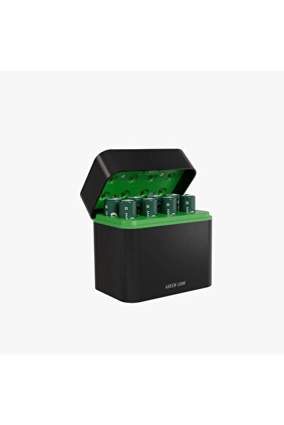 Green Lion RECHARGEABLE 8*AAA Battery Dock USB-C - Black