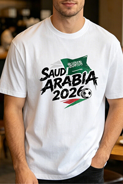 Fleck قمصان رجالية بتصميم كاجوال لعلم السعودية 2026 لكرة القدم، هدية للمشجعين...