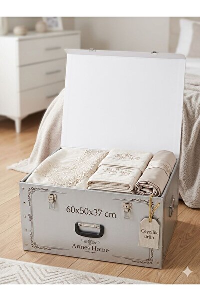ARSEM EV TEKSTİL Μεγάλο Κουτί Αρραβώνων XXL με Κλειδαριά - Κουτί Νύφης - Κουτ...