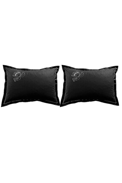 Casa Bucuriei Set of 2 Embroidered Pillowcases 80 cm x 80 cm, Casa Bucuriei, ...