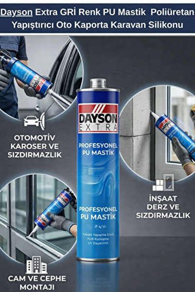 KL HOME Gri Renk DAYSON EXTRA - PU Mastik – Profesyonel Poliüretan Yapıştırıcı