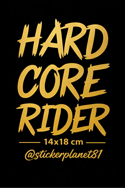 AlpiLeo HARD CORE RIDER Motor Sticker 14x18 cm Tek Renk Folyo Araç Laptop Suy...