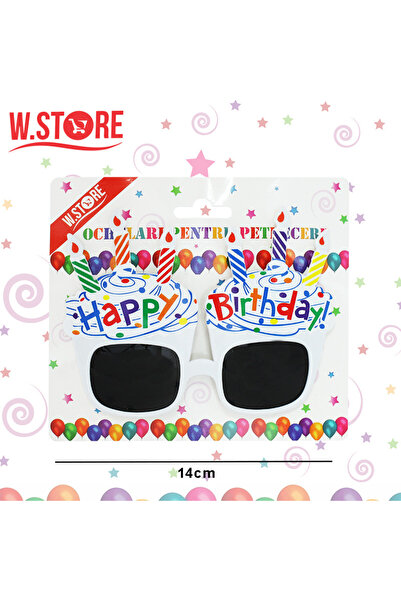 Re Birthday Party Glasses, Happy Birthday Cupcake Pattern with Candles, Fun P...