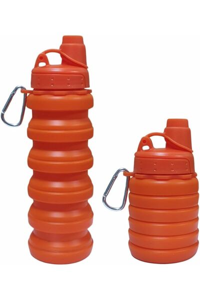 ARTC Silicone Collapsible Water Bottles, 500ml Portable Foldable Expandable W...
