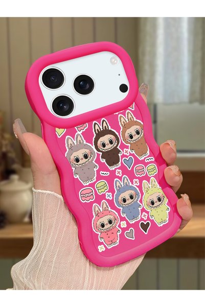 Hontinga iPhone 17 Pro Compatible Shockproof Simple Red Silicone Phone Case L...