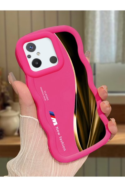 Hontinga Redmi 12C Compatible Shockproof Simple Red Silicone Phone Case Cover...