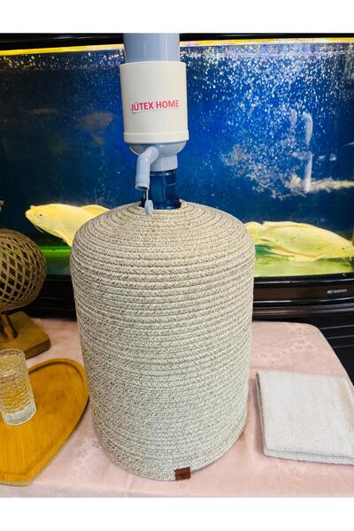 JÜTEX HOME Θήκη για μπουκάλια από άχυρο γιούτας με σχέδιο μπαμπού, εμφάνιση φ...