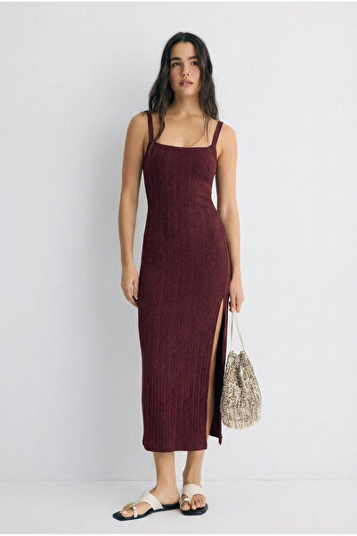 Paw Garage Γυναικείο φόρεμα Helen με υφή ζιγκ-ζαγκ και τιράντες, μίντι