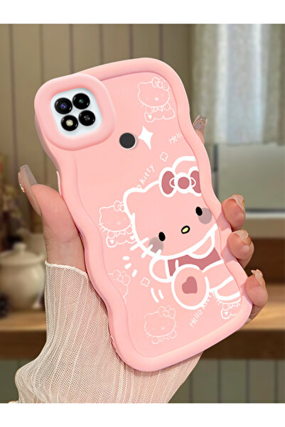 Hontinga Redmi 9c Uyumlu Darbeye Dayanıklı Basit Pembe Silikon Telefon Kılıfı...