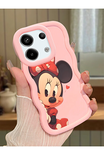 Hontinga Redmi Note 13 Pro 5G Uyumlu Darbeye Dayanıklı Basit Pembe Silikon Te...