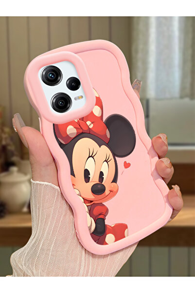 Hontinga Redmi Note 12 Pro 5G Uyumlu Darbeye Dayanıklı Basit Pembe Silikon Te...