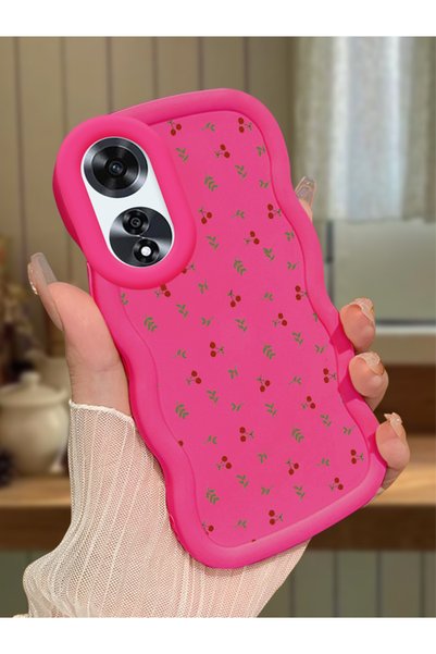 Hontinga Oppo A60 Compatible Shockproof Simple Red Silicone Phone Case Cover ...