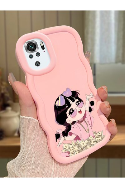 Hontinga Poco M5S Compatible Shockproof Simple Pink Silicone Phone Case Cute ...