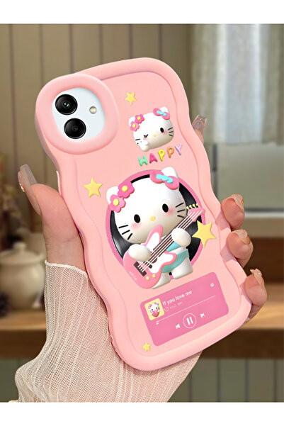 Hontinga Samsung Galaxy A04 Uyumlu Darbeye Dayanıklı Basit Pembe Silikon Tele...